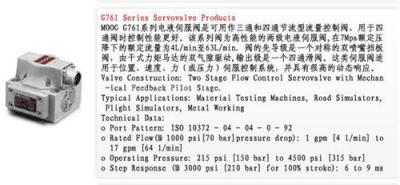 美国穆格MOOGG631系列伺服阀