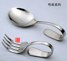 不锈钢寿司专用弯叉 弯勺 西餐刀叉餐具