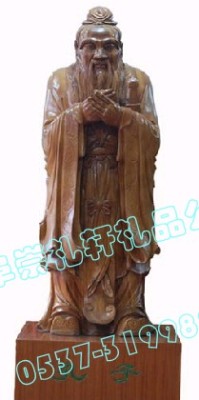 儒家文化礼品楷雕木雕石雕孔子像玉雕孔子像