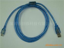 厂家供应透明蓝手机数据线/USB对5PIN/USB公对5P公