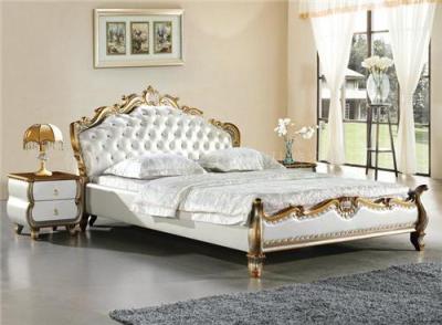 圣米岚855B 2011夏季新款豪华欧式雕刻环保皮软体床