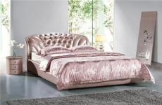 迪君橼829B 夏季时尚粉红色新款真皮软体床