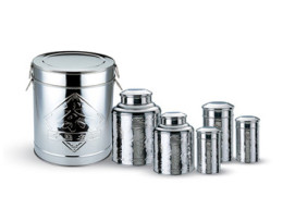 低价供应不锈钢茶叶罐 最小2两茶叶罐 40斤茶叶桶