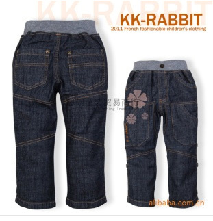 外贸童装法国KK兔儿童牛仔裤SL1102A