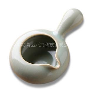 开片汝窑侧把公杯/公道杯 汝窑茶具 天青色茶海