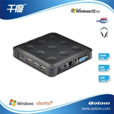云终端 Qotom-C10 win ce终端设备 网线连接 带USB接口
