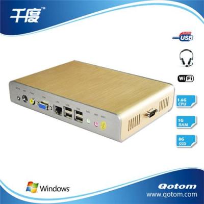 瘦客户机 Qotom-T27 HTPC迷你电脑 高清视频播放