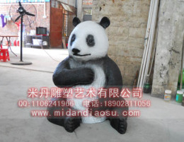供应熊猫模型 动物雕塑模型 生物模型 教学设备模型