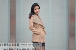 韩版女装瑞丽时尚高档羊圈毛呢子外套厂家直销