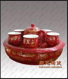 供应陶瓷茶具 青花手绘陶瓷茶具 商业礼品陶瓷茶具