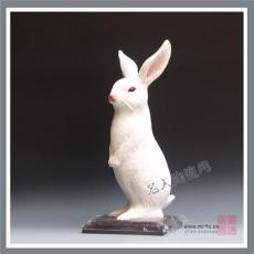 兔子雕塑 名家礼品 玉兔吉祥 唐自强陶艺 景德镇瓷器