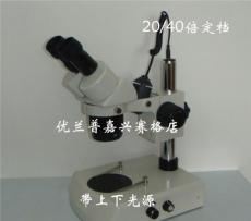 体视显微镜 20倍/40倍 带上下光源 光学显微镜 定档变倍