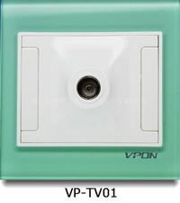 廣東品牌開關 曼邦電氣 一位天線插座 電視插座