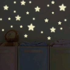 韩国星星夜光贴纸 儿童房卧室卡通墙纸