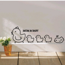 韩国客厅卧室装饰贴纸墙纸贴画可爱小鸡卡通墙贴