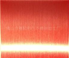 不锈钢中国红拉丝板 宁波彩色不锈钢生产供应商