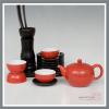日用精品艺术茶壶 景德镇制 颜色釉 中国红釉工夫茶具