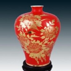景德镇陶瓷麦秆花瓶 礼品陶瓷定做 装饰摆件花瓶