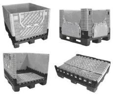 无锡折叠塑料卡板箱 苏州塑料网箱托盘 常熟塑料卡板箱