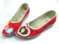 手绘护士鞋批发 彩绘帆布涂鸦鞋 个性鞋子定做批发信息
