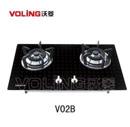 VOLING沃菱V02B印花钢化玻璃燃气灶具