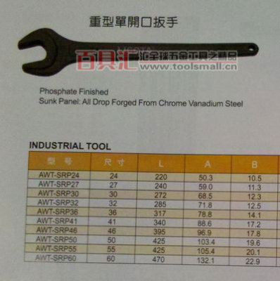 力可达工具LICOTA工具力可达单开口扳手