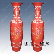 中国红瓷 中国红花瓶 红瓷工艺品厂家批发