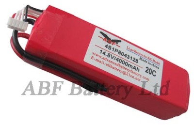 供应高倍率聚合物锂电池4S1P 14.8V/4000mAh 20C