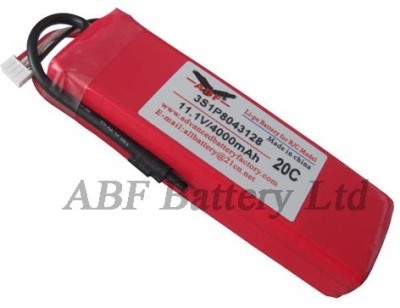 供应高倍率聚合物锂电池11.1V/4000mAh 20C