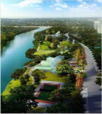 新津县南河两岸永商镇 新平镇堤防绿化景观规划项目