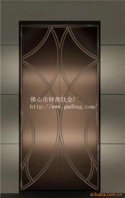 供应济南不锈钢电梯门板电梯装饰玫瑰金不锈钢公共设施
