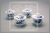 景德镇手绘青花梅兰竹菊陶瓷盖碗杯 古典泡茶茶具用品