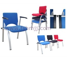 带写字板和扶手可堆叠椅子 多功能写字椅 扶手可升降椅子