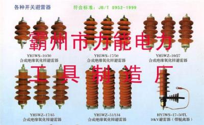 线路氧化锌避雷器 电容氧化锌避雷器