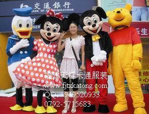 供应香港卡通服装 台湾卡通人偶 跳跳虎米老鼠