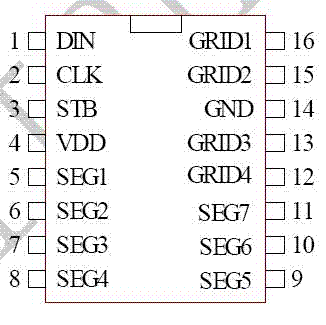 TM1616天微原厂数码管LED显示IC