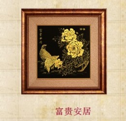 乔迁新居赠礼佳品-东莞佳彩富豪安居手工雕镀金画