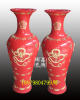 中国红花瓶 喜庆活动花瓶