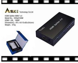 HDMI1X4分配器 一进四出分配器1.3版支持3D厂价直销
