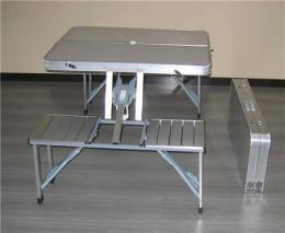 铝合金折叠桌椅 联体加厚 /户外促销桌椅/便携桌椅