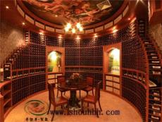 上海酒窖设计 地下室藏酒 恒温酒柜 实木报价