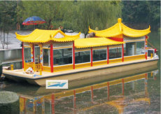 广东游艇黄色款12.8米画舫船