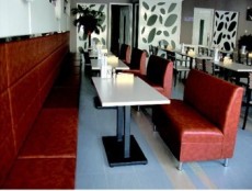 杭州铸铁脚餐桌 大理石西餐桌 防火板西餐桌 酒吧高脚桌